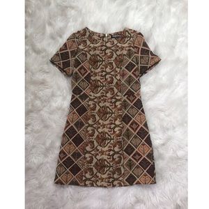 Short Sleeve Patterned Dress